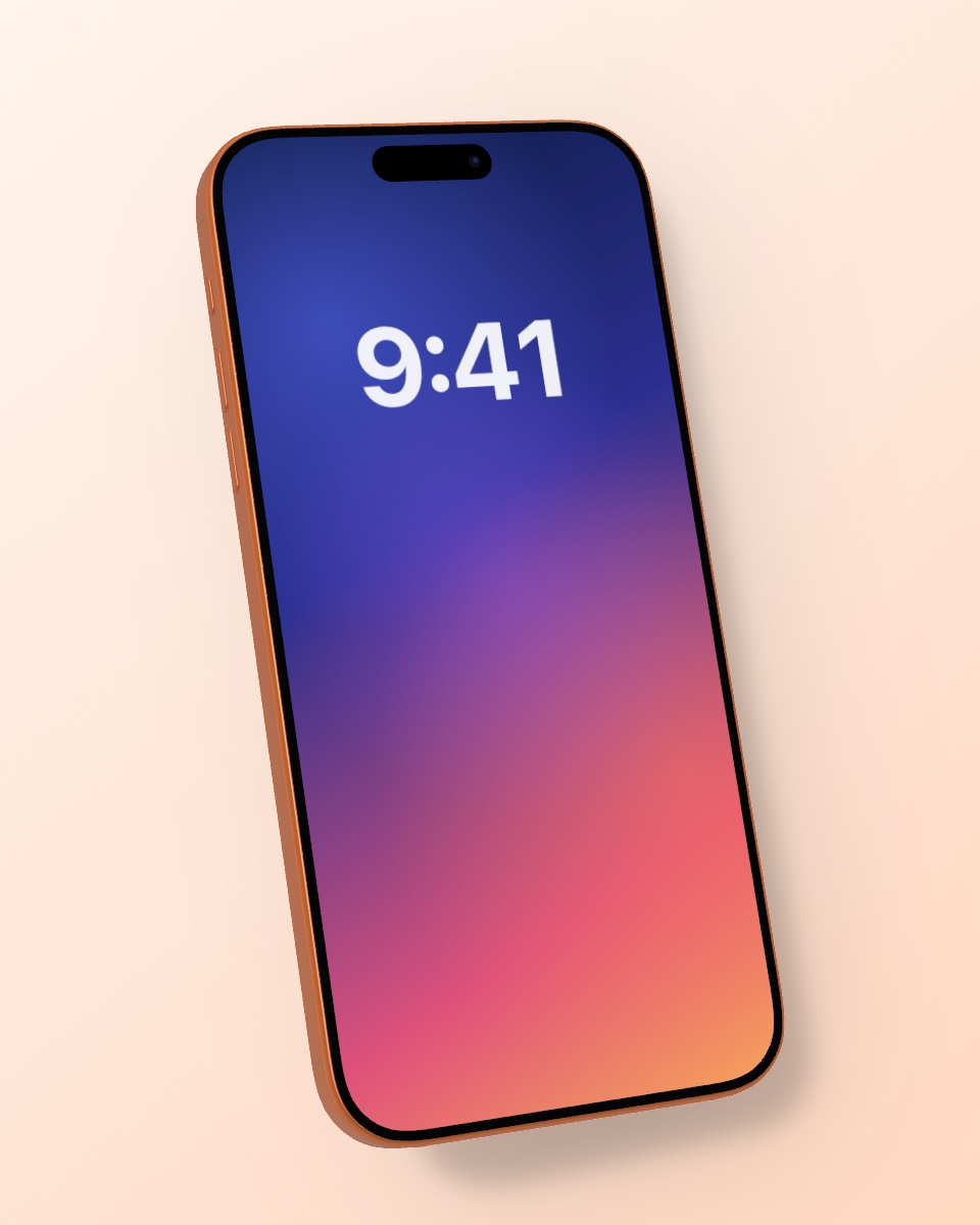 iPhone mockup example (orange)